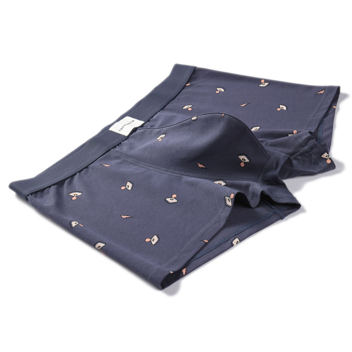 COTTONCTR Men`s Underpants Cotton Boxer Briefs Game Printed Ocean Blue Color Comfortable Wear COTTONCTR Men`s Underpants Cotton Boxer Briefs Game Printed Ocean Blue Color Comfortable Wear